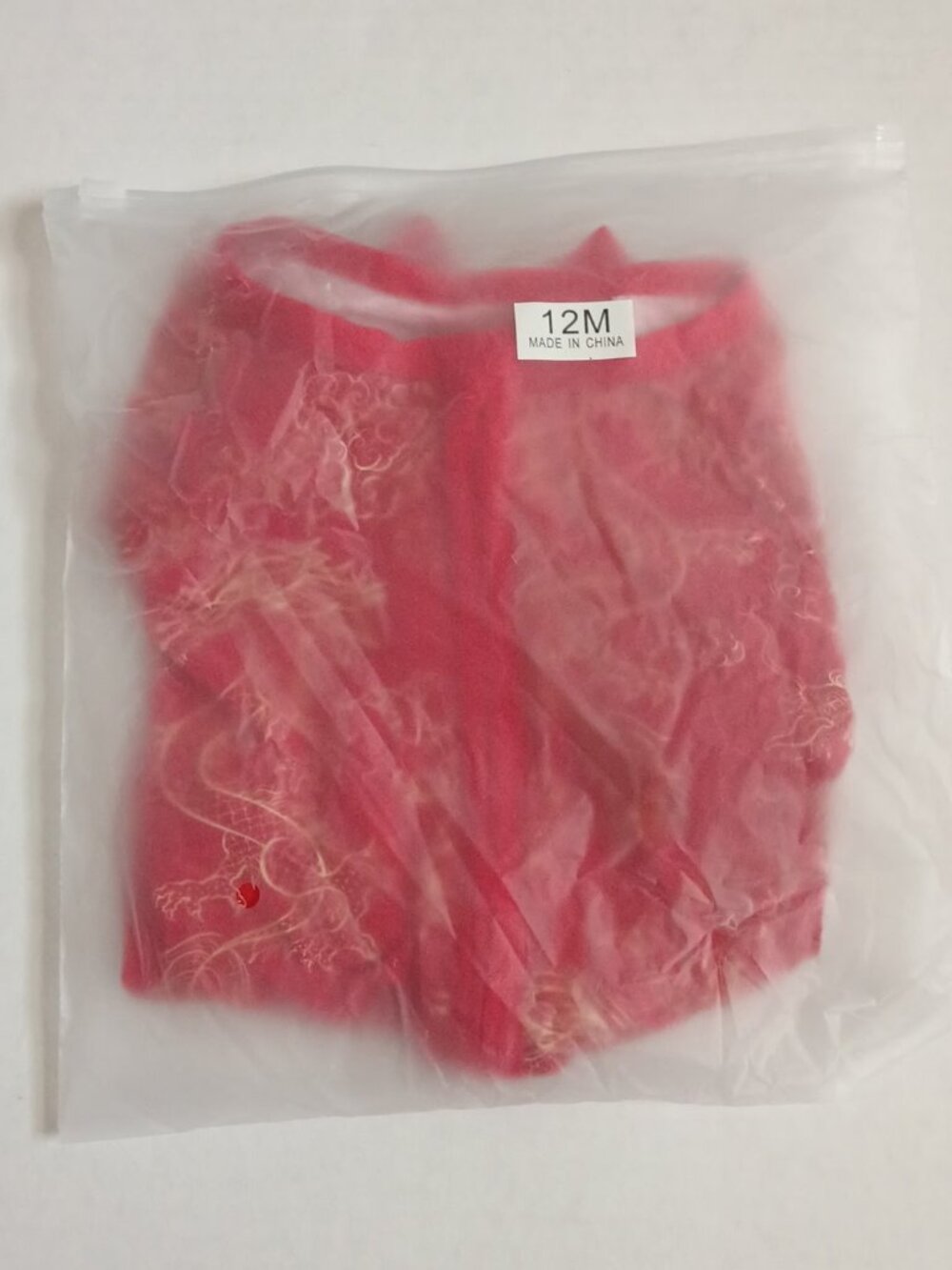 Red Dragon Bamboo Short Zippy 12M | Festive Baby Romper - Picture 4 of 4